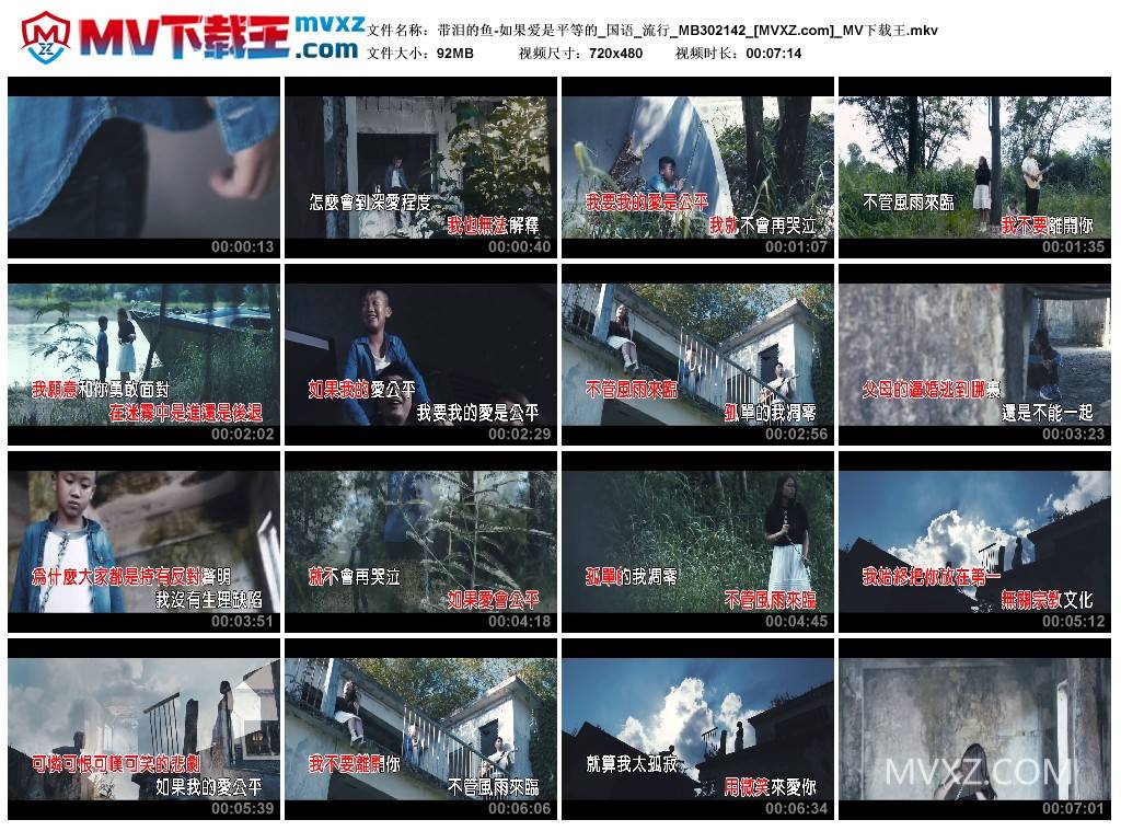 带泪的鱼-如果爱是平等的_国语_流行_MB302142